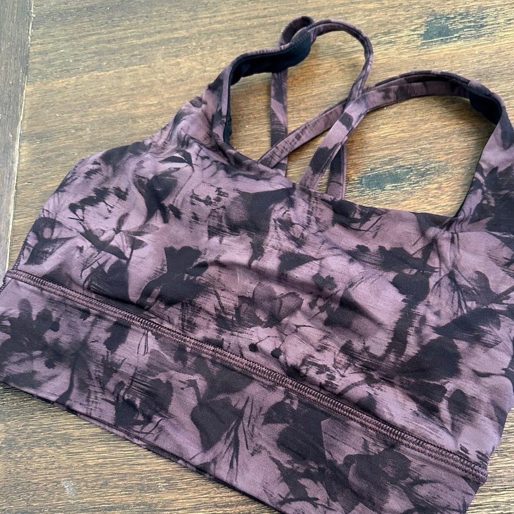 Purple sports bra, lululemon bra